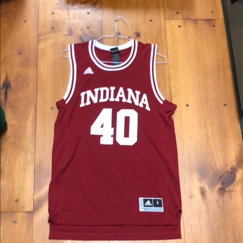 IU Zeller 40 Adidas NCAA Basketball Jersey Red